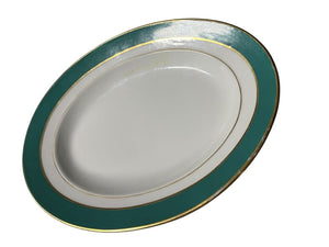 Haviland & C. Parlon Coco Style Teal Gold Platter 15.5