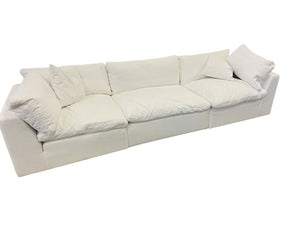Abbyson Down White 3 Piece Sofa 115x40