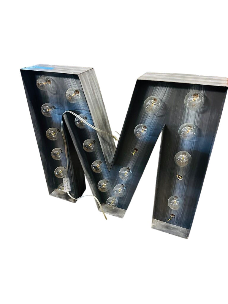 Restoration Hardware Aluminum Marquee Letter M
