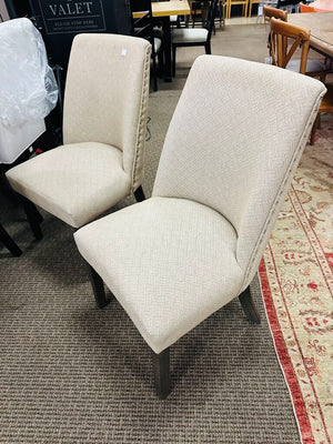 Upholstered Studded Dining Chairs (set of 4)