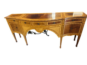 Regency Burl Inlay Sideboard 22x79x35