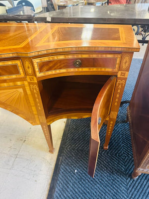 Regency Burl Inlay Sideboard 22x79x35