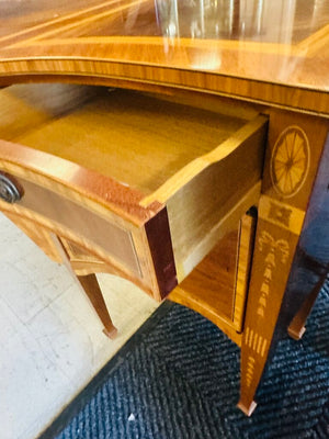 Regency Burl Inlay Sideboard 22x79x35