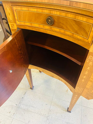 Regency Burl Inlay Sideboard 22x79x35