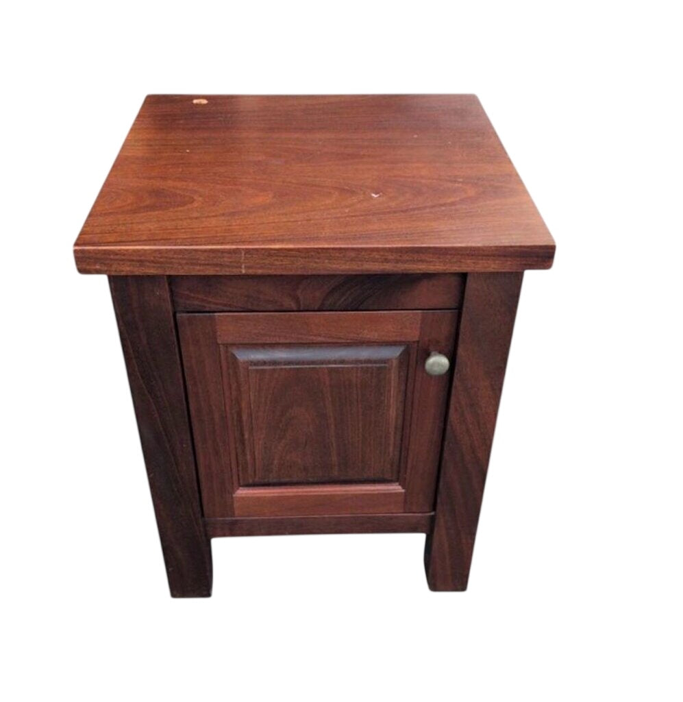 Mahogany Bedside Table (small hole on top for cord)