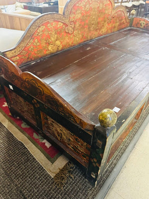 Antique Tibetan Bed 76x30x22