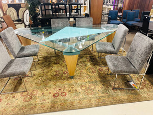 Milo Baughman+Thayer Coggin Chairs Designers Guild Fabric (4 pc)