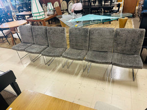 Milo Baughman+Thayer Coggin Chairs Designers Guild Fabric (4 pc)
