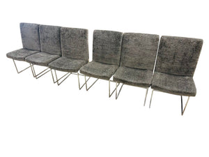 Milo Baughman+Thayer Coggin Chairs Designers Guild Fabric (4 pc)