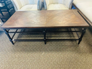 Pottery Barn Coffee Table Reclaimed Wood and Metal