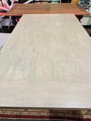 Blonde Wood Pedestal Table