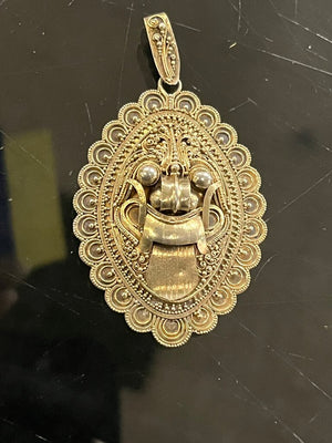 Pendant Silver Indian Style w/ Face