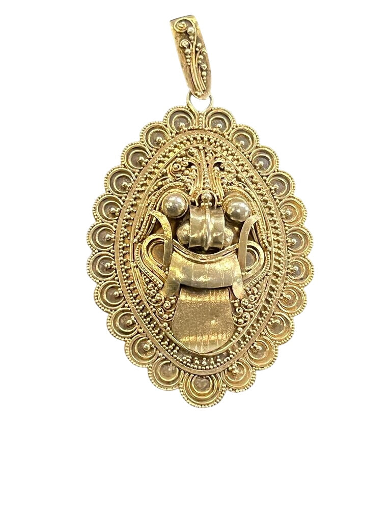 Pendant Silver Indian Style w/ Face
