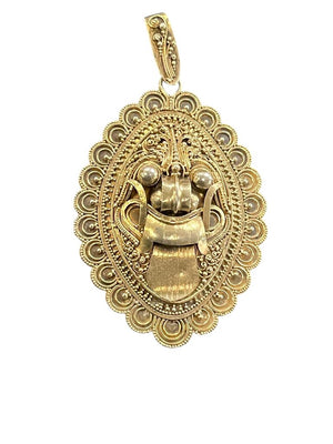 Pendant Silver Indian Style w/ Face