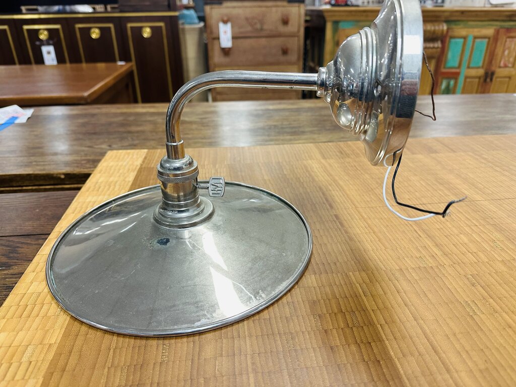 Art Deco Chrome Gooseneck Sconce Lamp