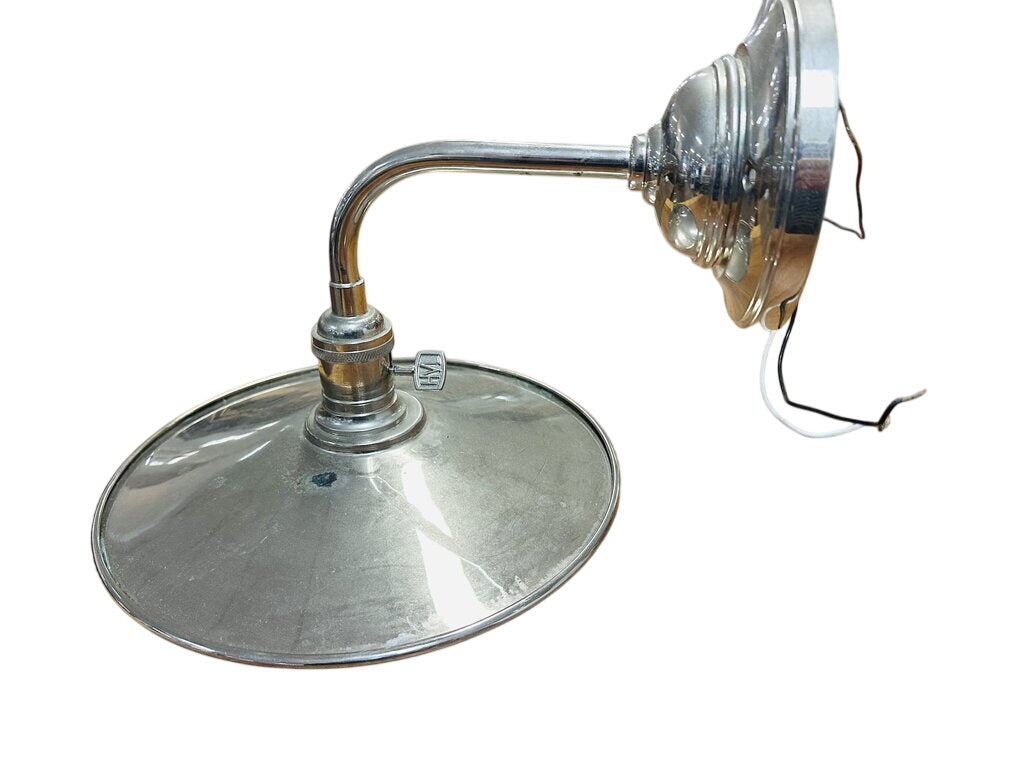 Art Deco Chrome Gooseneck Sconce Lamp