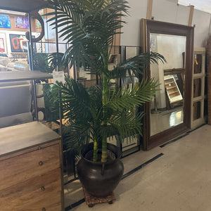 Faux 6' Palm Tree In Glazed Pot