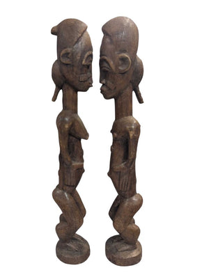 Baoule Blolo Divination Figures Ivory Coast (Pair) Female & Male