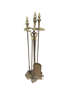 Brass Fireplace Tool Set
