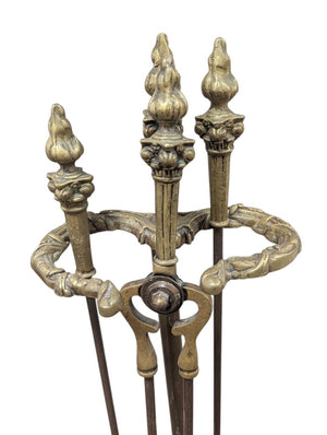 Brass Fireplace Tool Set
