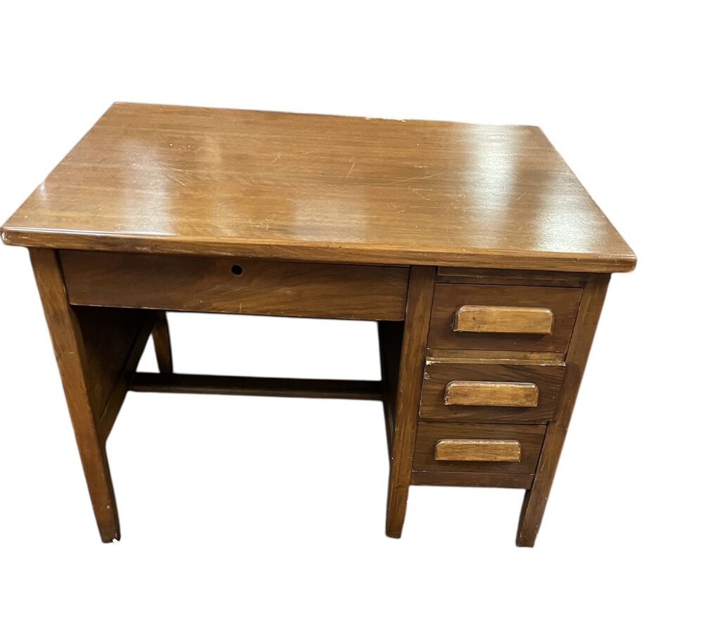 Vintage Gunn Furniture Tiger Oak "Teacher's Desk" 42x32x30