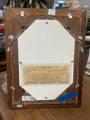 Franklin L. Matter "Morning Market" 1940 Oil On Canvas 19.5 x 14.75