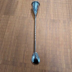 Steel Cocktail Spoon w/Jigger