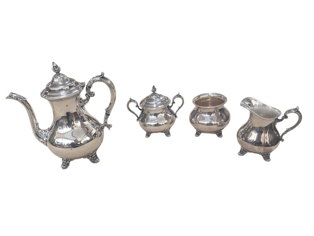 The Gorham EP "Duchess" Series Silver Plate 4 Piece Teapot Set