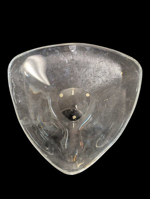 Orrefors Swedish Crystal Dish w/ Signature *Heavy*
