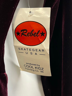 Rebel Skategear Purple Velvet Ice Skate Dress S