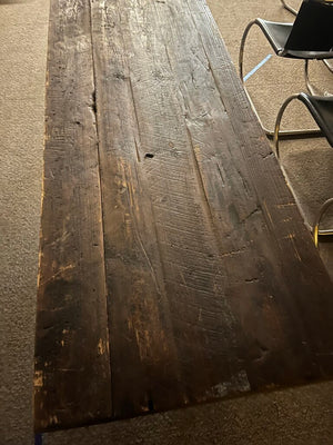 Reclaimed Wood Iron Frame Console Table 61x34x19