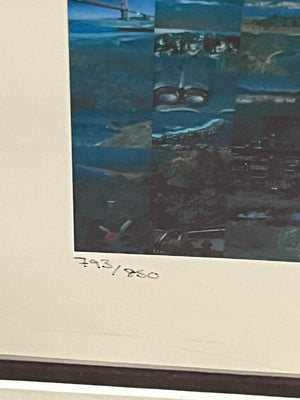 Neil J. Farkas "Statue And Flag" Serigraph 40x34 Limited Edition 20/70