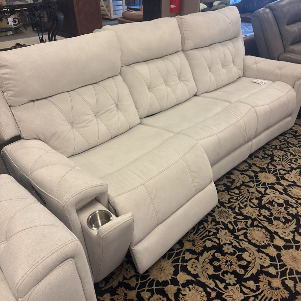 Power Microfiber Double Reclining Sofa