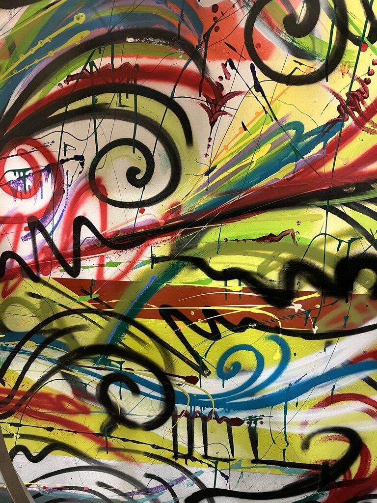 Large Abstract Graffiti Style Art 7x6