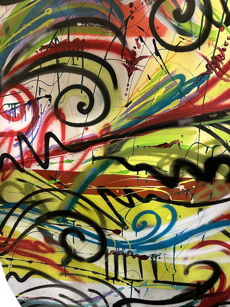 Large Abstract Graffiti Style Art 7x6