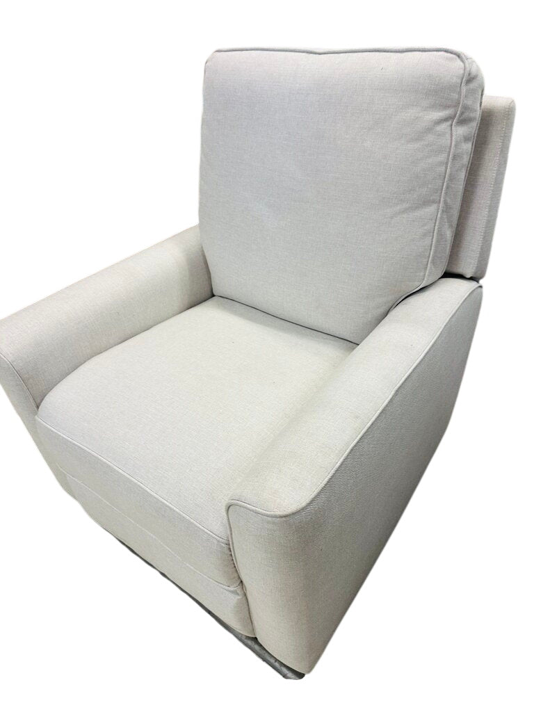 White Upholstered Manual Recliner