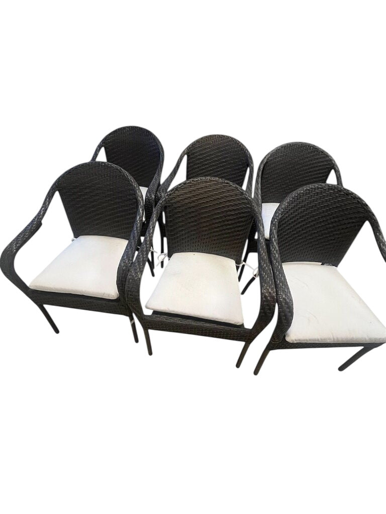 Frontgate Wicker Chairs (set of 6)