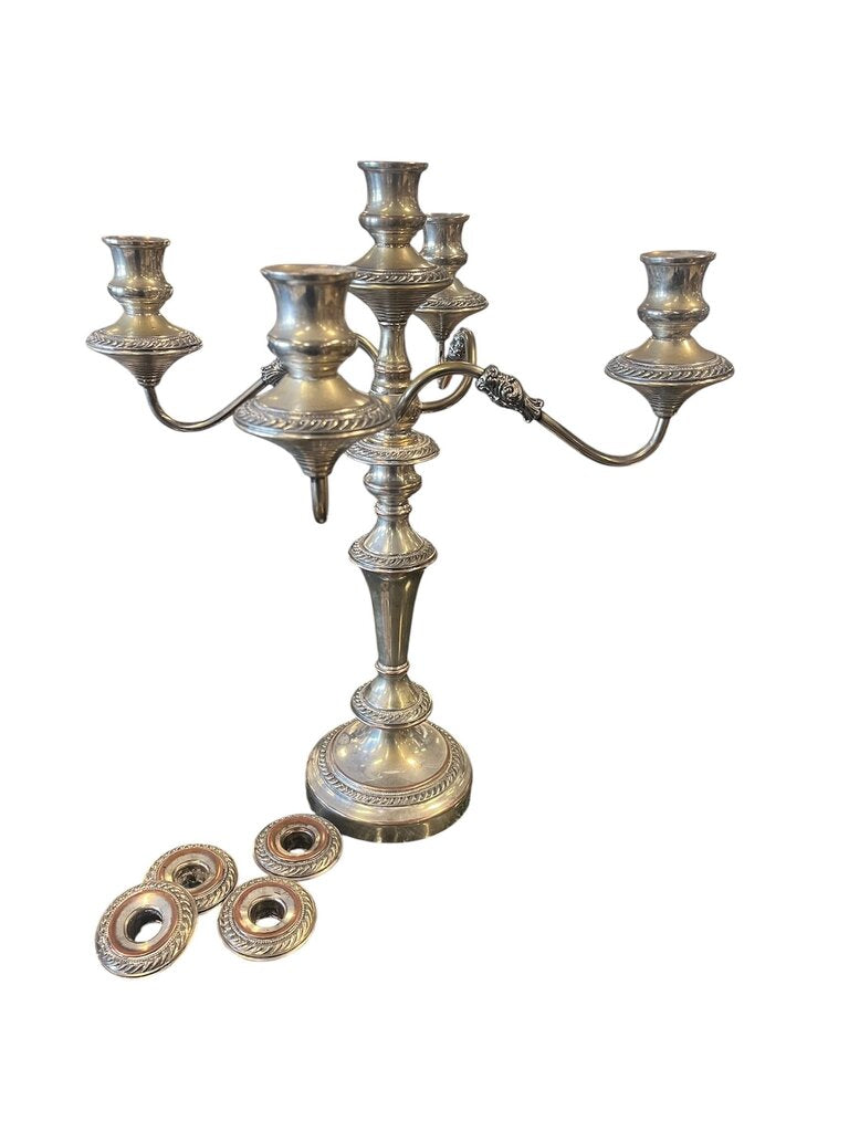 Goldfeder Silver Co. 5 Light Candelabra (missing Bobeche)