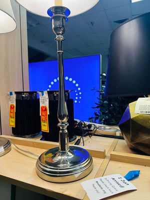 Ralph Lauren Chrome Candlestick Table Lamps (pair)