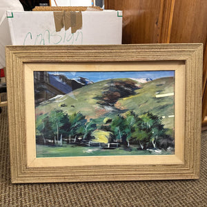 Dan Lutz - "Hillside Hayfield" - Watercolor Painting