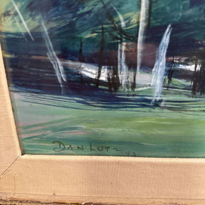 Dan Lutz - "Hillside Hayfield" - Watercolor Painting