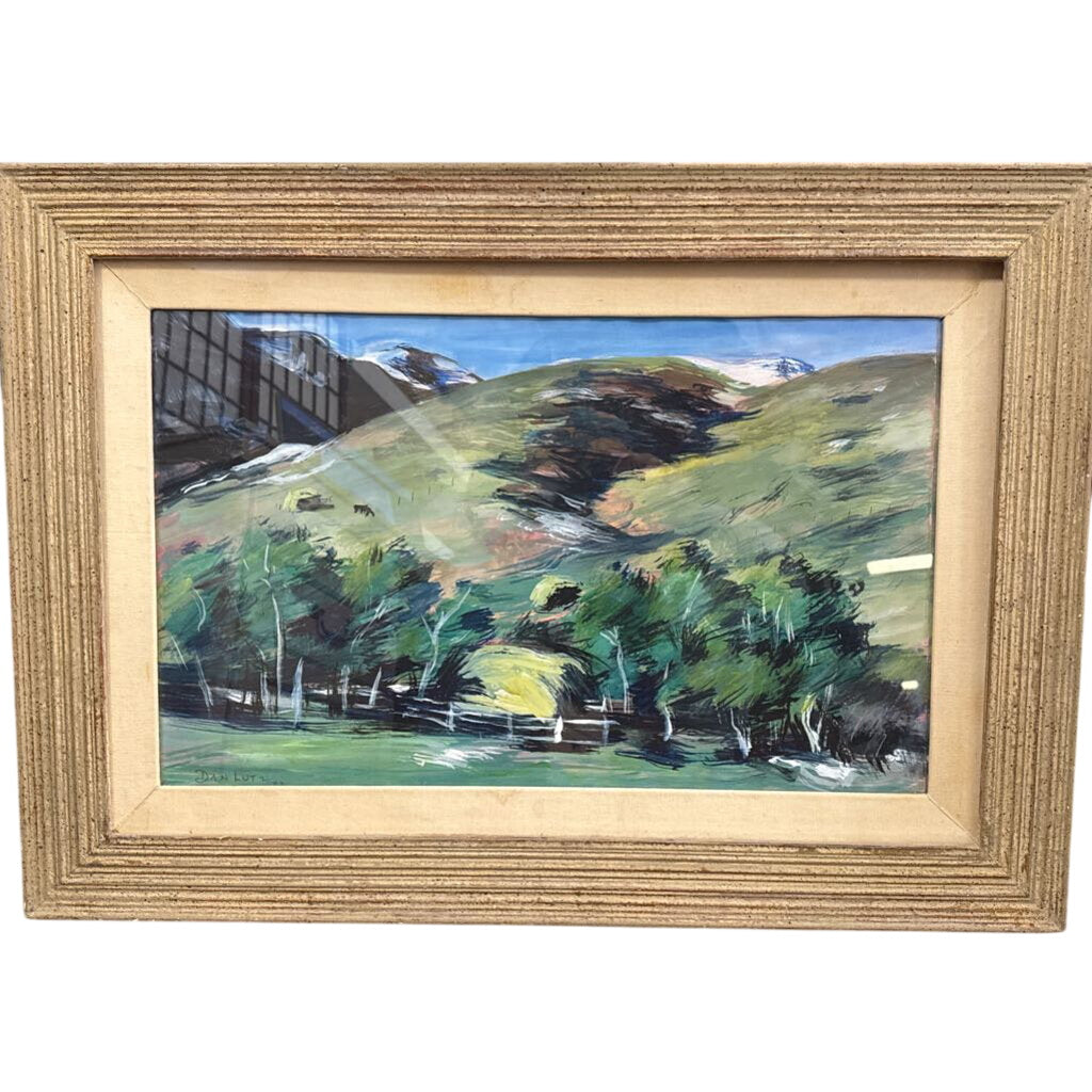 Dan Lutz - "Hillside Hayfield" - Watercolor Painting