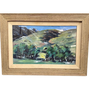 Dan Lutz - "Hillside Hayfield" - Watercolor Painting