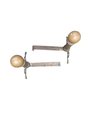 Iron Andirons (Set, 11 Inch)