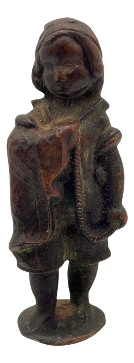 19th C. Bronze Schmidt-Felling Style Medieval Figural Boy Statuette by Miss Daisy's Consignment & Auction House