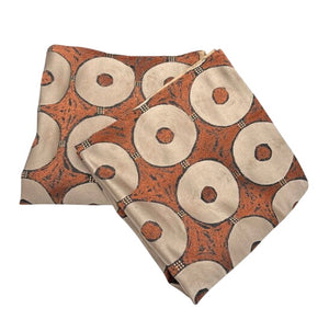 Ann Gish Donut Pattern Pillow Covers Bronze Taupe