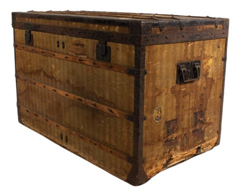 19th C. Louis Vuitton Steamer Trunk Edwin Booth w/ Provenance by Miss Daisy's Consignment & Auction House