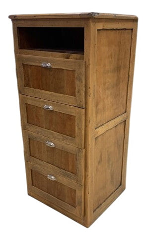 Alder Wood Filing Cabinet 27x24x 60 Cubby Available by Miss Daisy's Consignment & Auction House