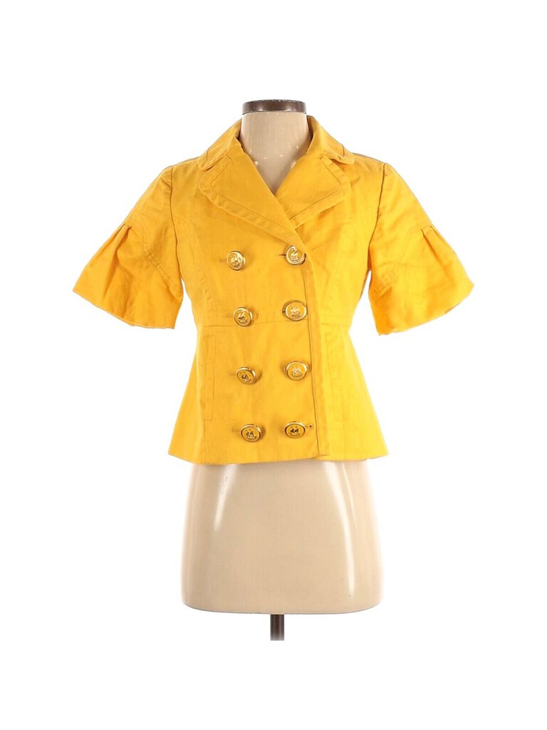 Vintage Juicy Couture Yellow Cotton Peacoat Sz.M