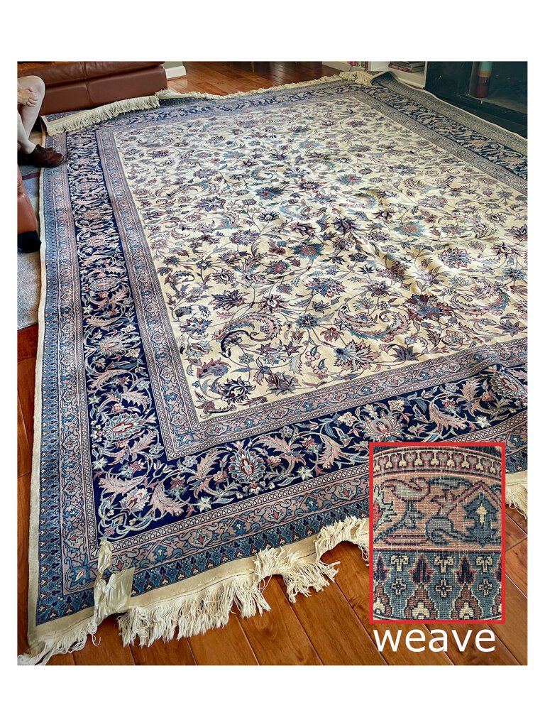 Indo Tabriz Wool / Cotton Rug 10'.5x 14'